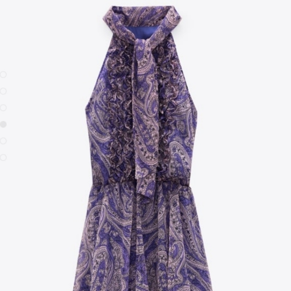 ZARA short mauve jumpsuit with print sz Large - Picture 3 of 15